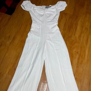 Capsulle White short sleeve Jumpsuit pantsuit